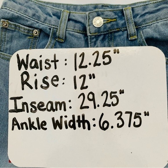 90s Style High Waisted Jeans 2 Blue Light Wash Denim Paint Splatter Taper Retro - Picture 8 of 8